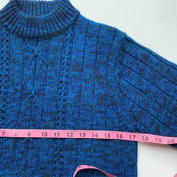 Vintage Mock Neck Knit Sweater Size Medium - Picture 5 of 8